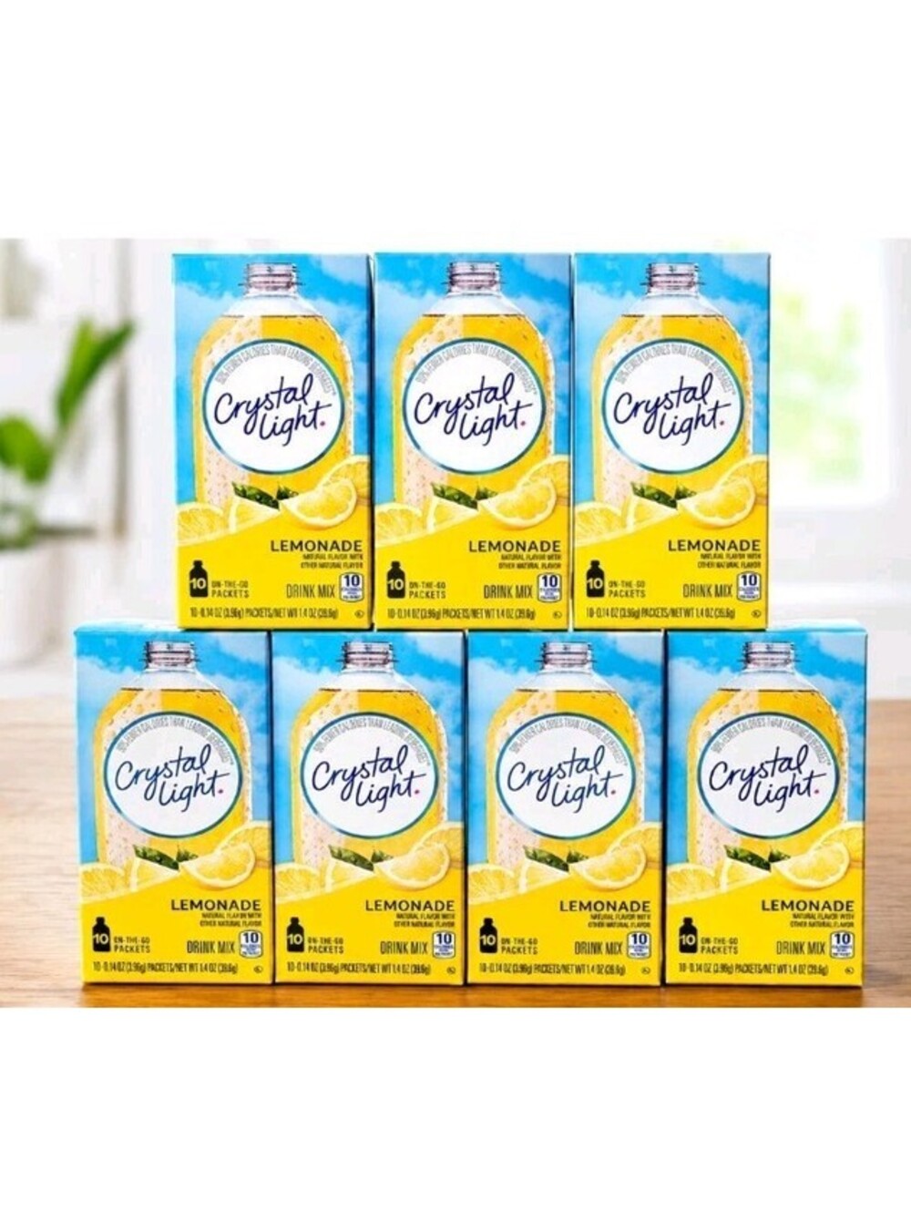 7 Crystal Light Zero Sugar Lemonade On the Go Boxes, 10 Count Each Drink Mix Box
